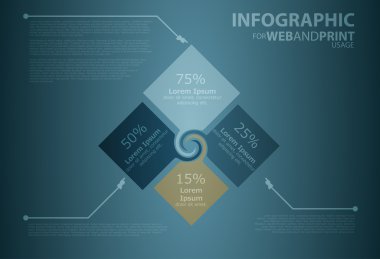 Infographic öğeleri web ve baskı kullanım için