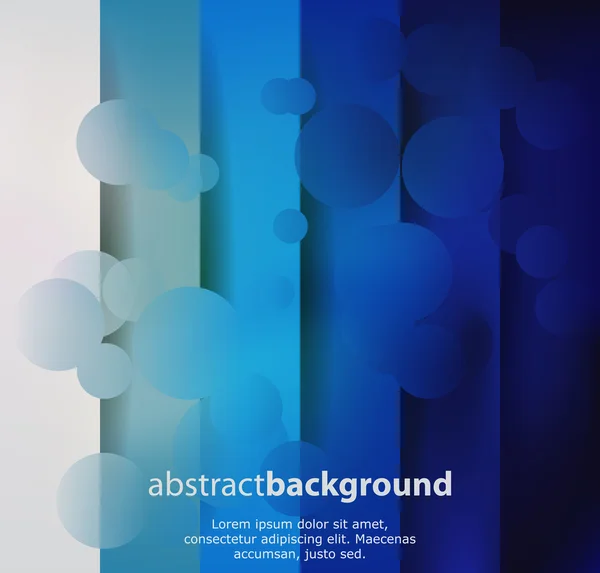 Blauer abstrakter Hintergrund mit Wellen- und Blaseneffekt — Stockvektor