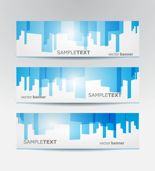 Abstrakte business website banner set vektor design — Stockvektor