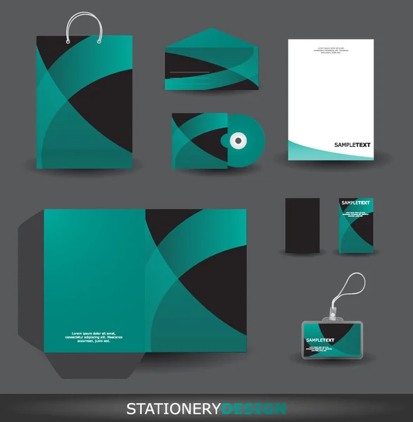 Stylish stationery design set in vector format — Stock Vector