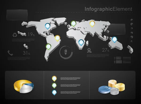 Éléments d'infographie métier de haute qualité — Image vectorielle