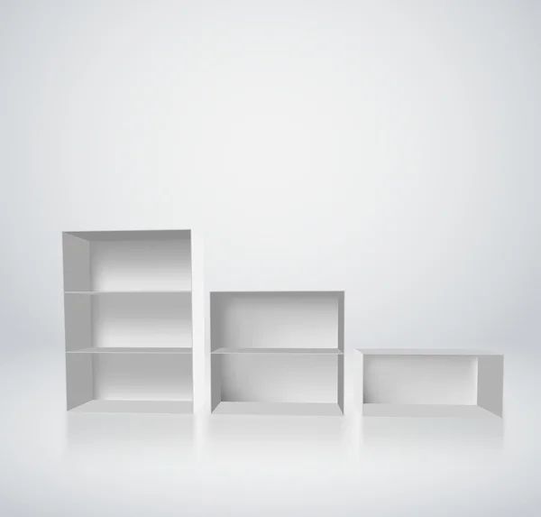 Vector shelves for exhibit — Stock Vector