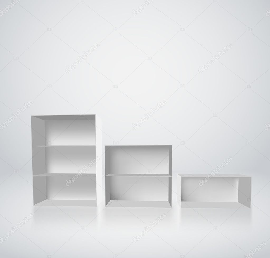 Vector shelves for exhibit