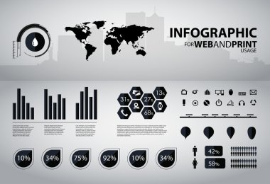 High quality business infographic elements clipart