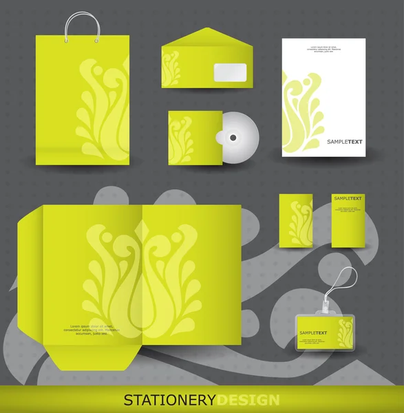 Stationery design set in vector format — Stock Vector