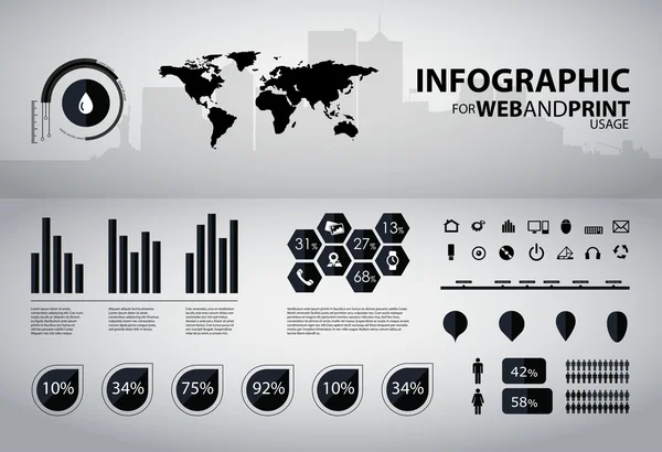 Hoogwaardige zakelijke infographic elementen — Stockvector
