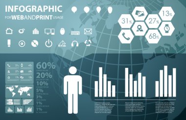 High quality business infographic elements clipart