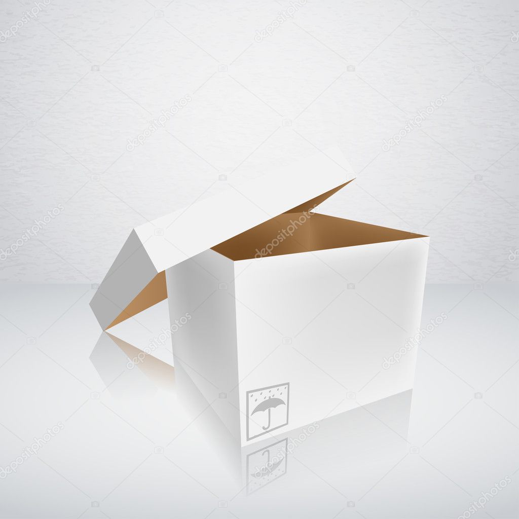 Open packing box vector illustration