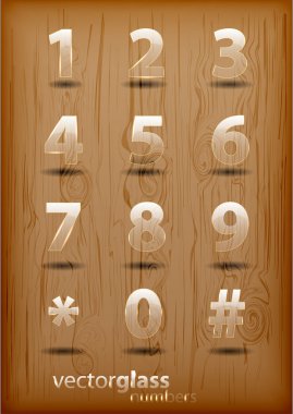 Glass numbers clipart