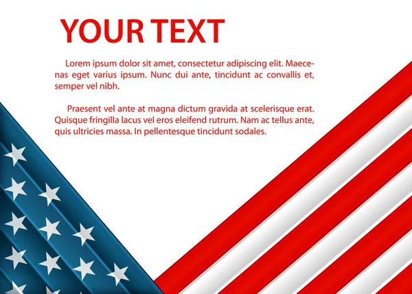 Hintergrund mit der amerikanischen Flagge im Kunststoff-Stil Stockvektor