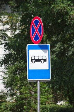 İmzala, dur, otobüs, yol işareti
