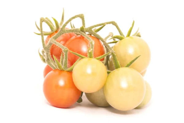 Обед с помидорами на белом фоне — стоковое фото