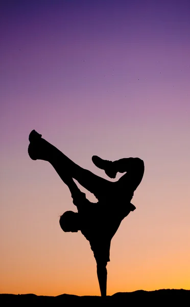 stock image Dancing in the purple sunset