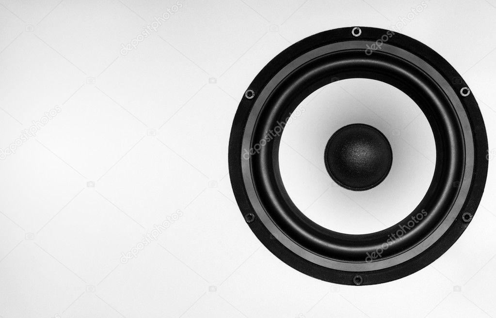 Music Speaker on a gray background