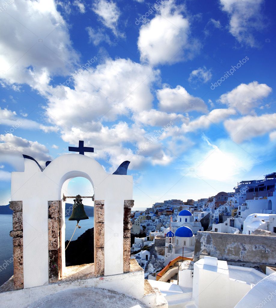 Famous Santorini island in Greece