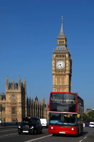 Big Ben avec double étage, Londres, Royaume-Uni — Photo