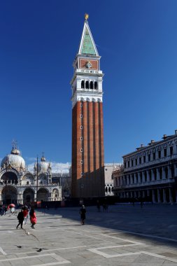 Venedik ile doge Sarayı üzerindeki piazza san marco İtalya