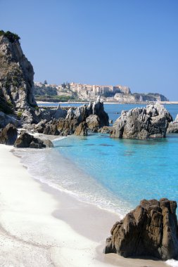 Paradise beach karşı Günbatımı ile seyahat