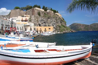 Scilla, castle Rock'da Calabria, İtalya