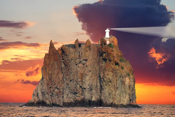 Stromboli Lighthouse, Italy — Stock Photo, Image
