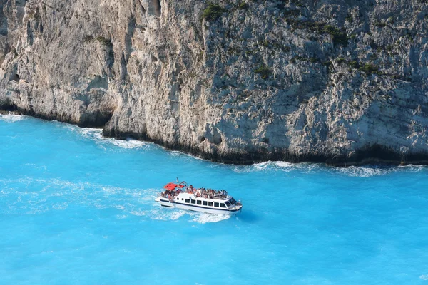 Motorbåt saknas ön zakynthos i Grekland — Stockfoto