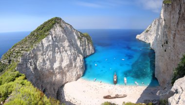 muhteşem plaj navagio, zakynthos, Yunanistan