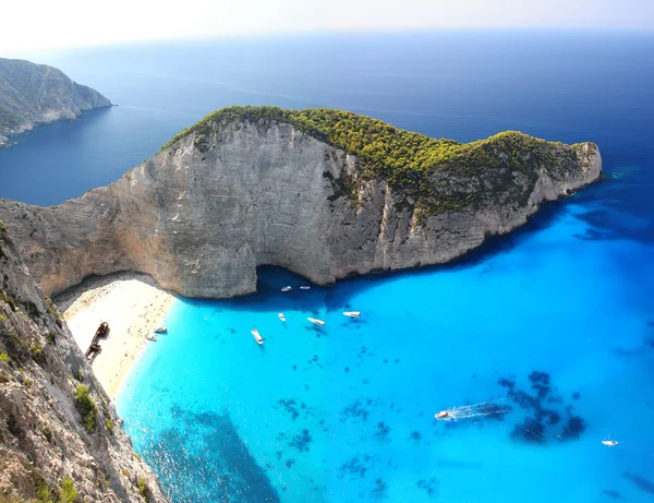 Úžasné pláže navagio, zakynthos, Řecko — Stock fotografie