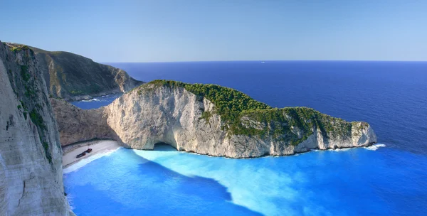 Fantastiska stranden navagio i zakynthos, Grekland — Stockfoto