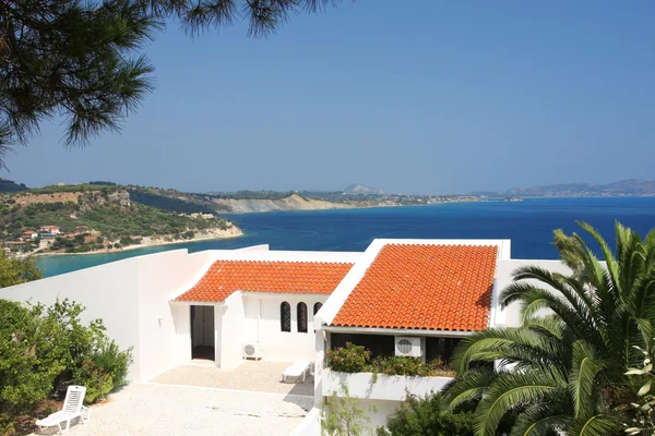 Luxury villa above the sea coast, Zakynthos, Greece — Stock Photo, Image