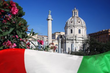 Rome, column of Trajan, Italy clipart