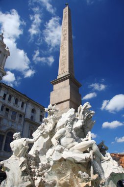 Piazza navona, çeşmeden bernini, Roma, İtalya