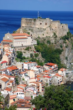 Scilla, castle Rock'da Calabria, İtalya