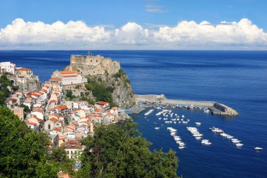 Scilla, castle Rock'da Calabria, İtalya