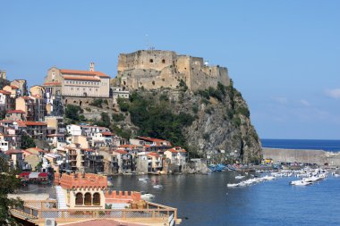 Scilla, castle Rock'da Calabria, İtalya