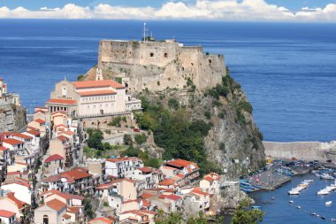 Scilla, castle Rock'da Calabria, İtalya