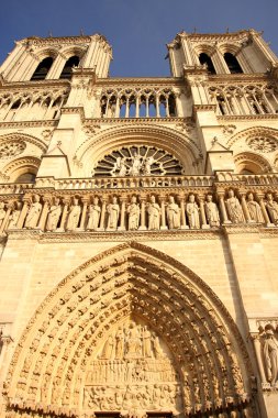 Paris, notre dame Katedrali, bahar zamanı, Fransa