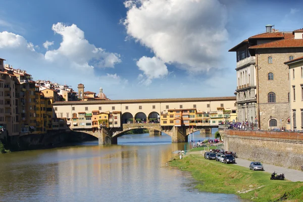 Florencie, most ponte vecchio, Itálie — Stock fotografie