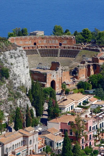 Taormina theater i Sicilien, Italien — Stockfoto