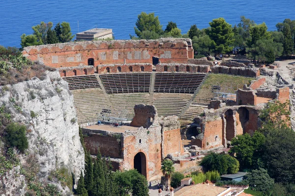 Taormina divadla na Sicílii, Itálie — Stock fotografie