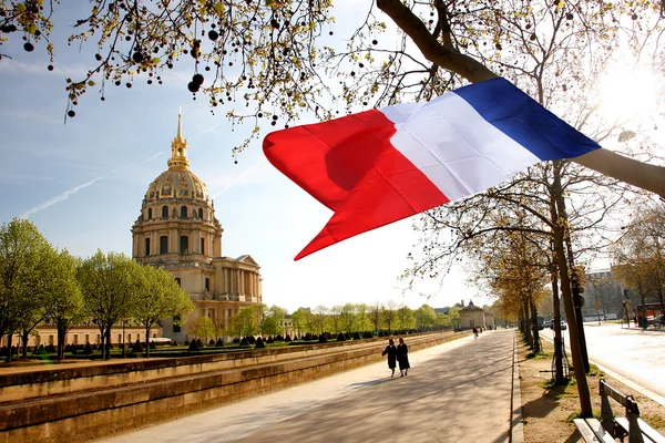 stock image Paris with Les Invalides in spring time, France