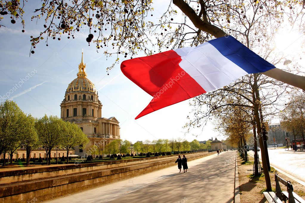 Paris with Les Invalides in spring time, France