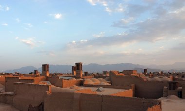 Market's rooftop. Yazd. Iran clipart