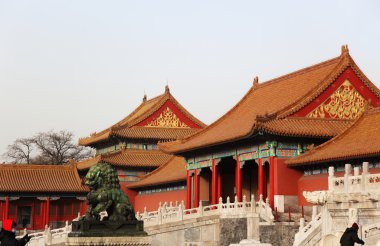 Gate of Supreme Harmony. Forbidden City. Beijing. China clipart