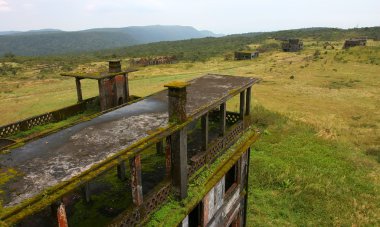 Abandoned town Bokor Hill station near the Kampot. Cambodia. clipart