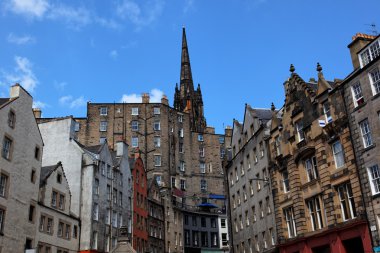 Historic buildings on Victoria St. Edinburgh. Scotland. UK. clipart