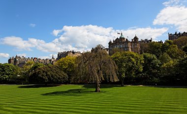 Prenses bahçeleri. Edinburgh. İskoçya. İngiltere.