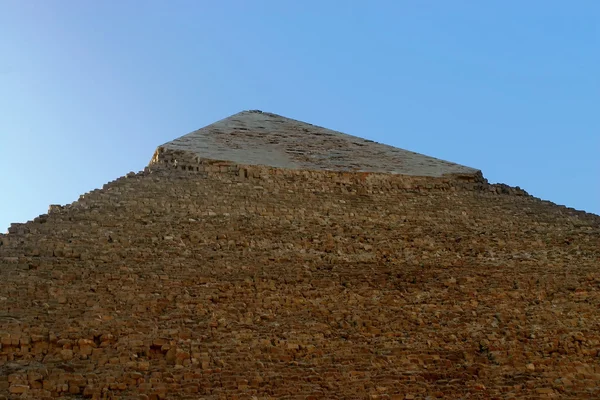 Blocos de pedra da pirâmide de Khafre em Gizé. Cairo. Egipto . — Fotografia de Stock