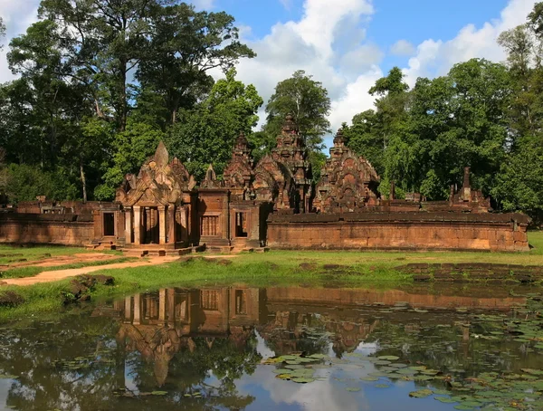 Banteay srei tempel. Angkor. Siem reap, Cambodja. — Stockfoto