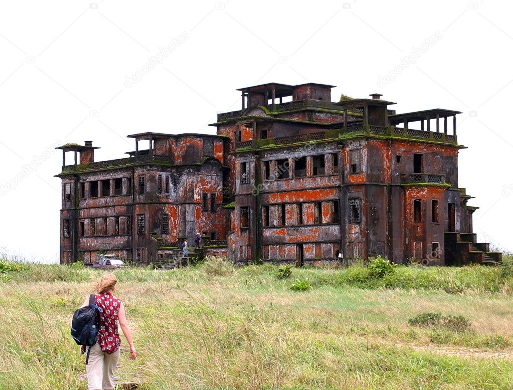 Abandoned hotel. Bokor Hill station near the town of Kampot. Cambodia.