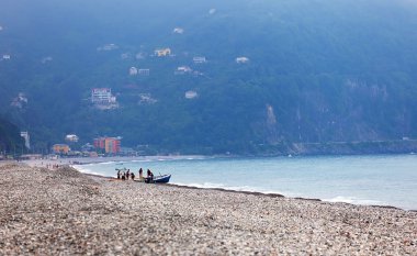 Fishermen checking their gear. Gonio. Georgia. clipart